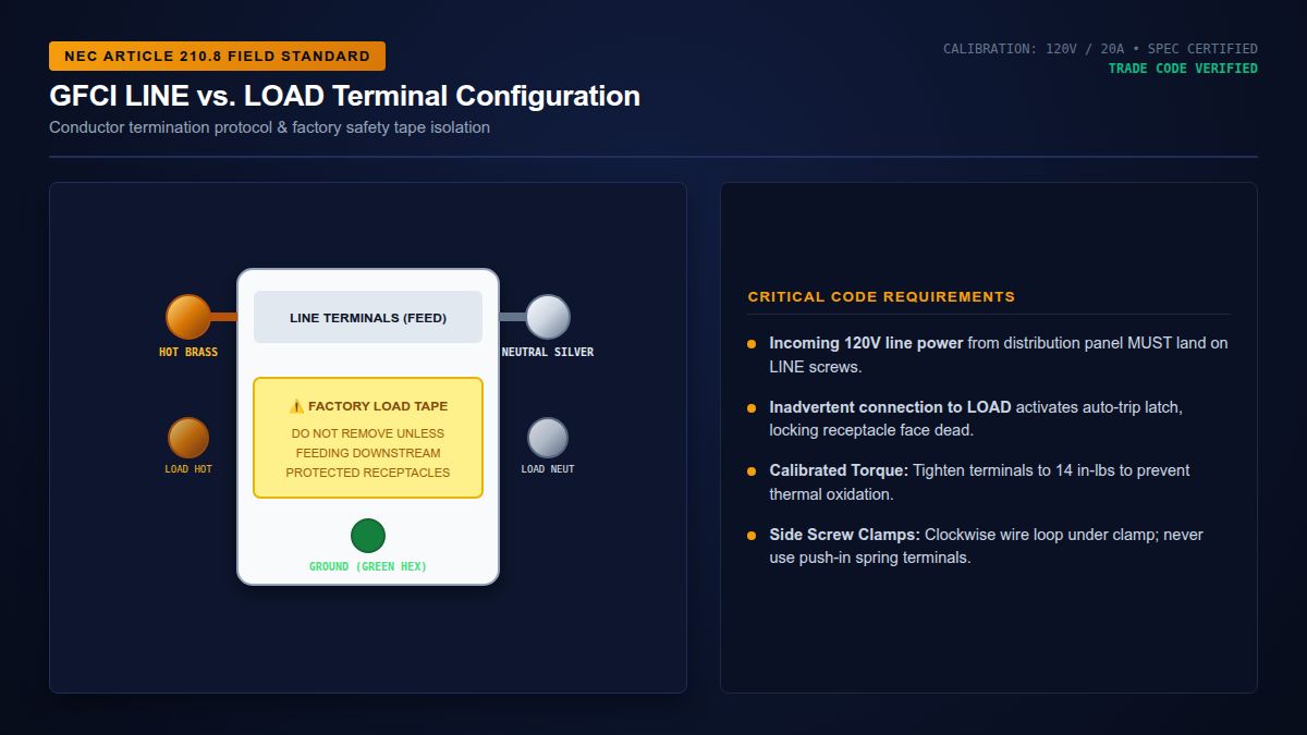 GFCI LINE vs LOAD Terminal Calibration